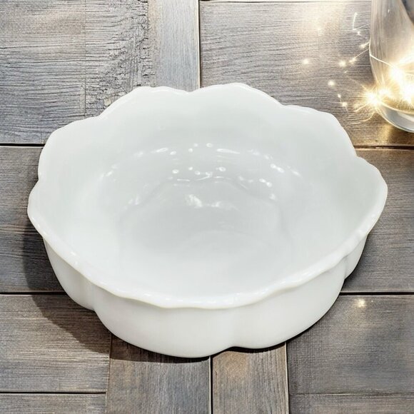 Vintage Maryland China Japan Pitcher White Porcelain Rose Bowl Dish Flower Shape - Picture 1 of 11